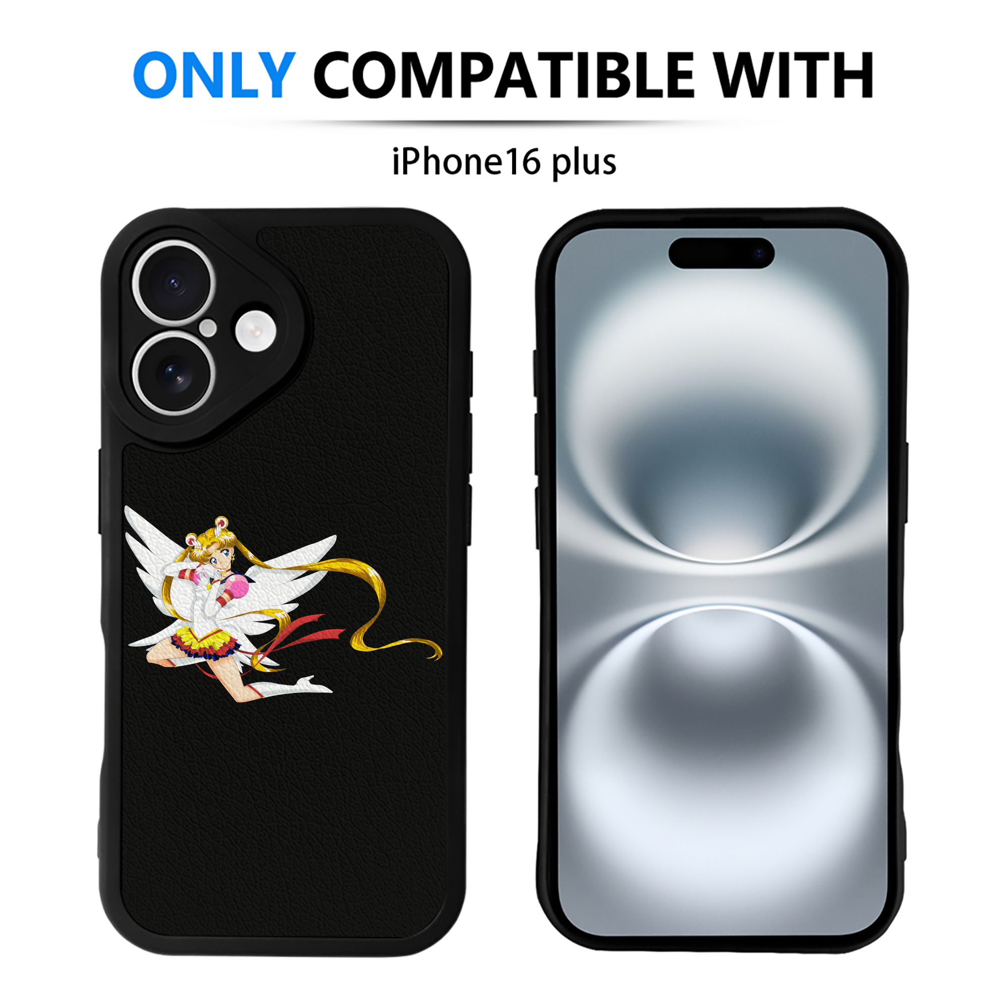 （画像用） 美少女戦士セーラームーン 月野 うさぎ つきの うさぎ Sailor Moon Tsukino Usagi 【iPhone 16シリーズ対応】シリコンスマホケース（レザー調） 材質：シリコン
